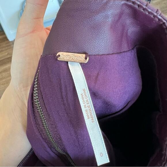 Free People Modern Femme Faux Leather Mini Skirt 0 - Picture 6 of 7